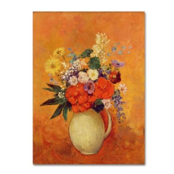 Odilon Redon 'Flowers II' Canvas Art, 24x32, Trademark Fine Art, Mfr#: BL01547-C2432GG